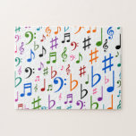 [ Thumbnail: Colorful Musical Notes and Symbols Jigsaw Puzzle ]