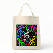 Colorful Musical Notes Bag