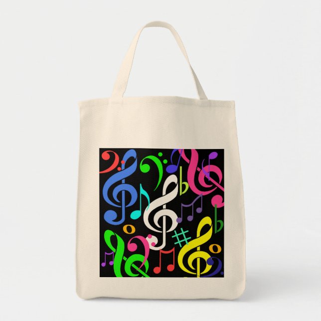 Colorful Musical Notes Bag (Front)