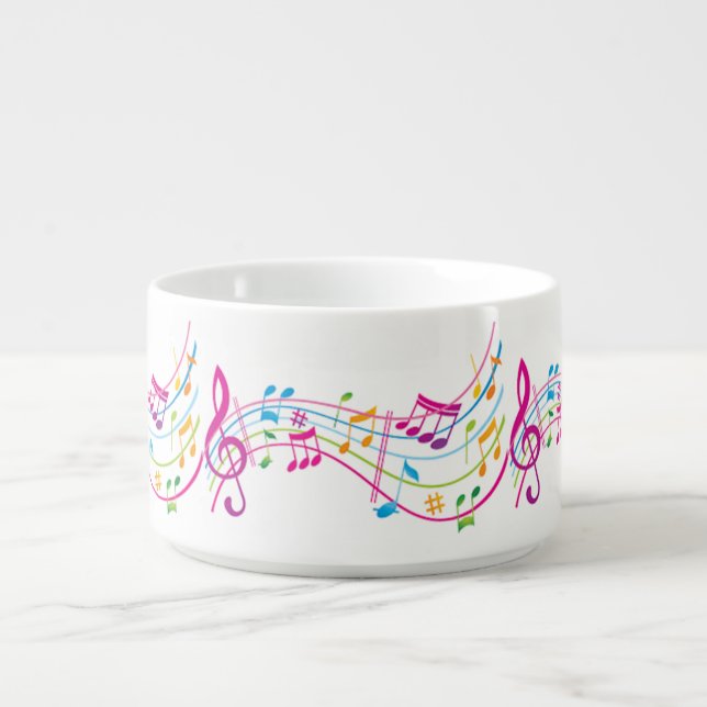 **COLORFUL MUSICAL NOTES** BOWL (Center)