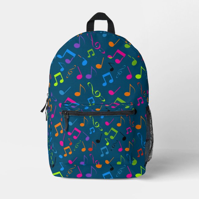 Colorful Musical Notes Design Back Pack