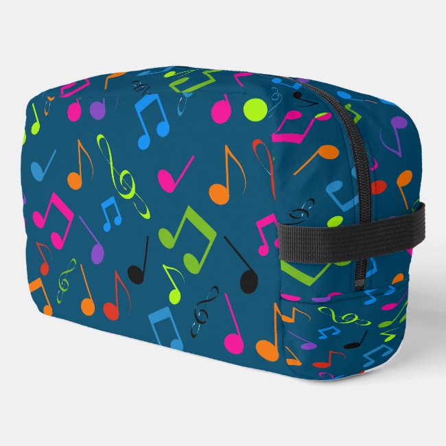 Colorful Musical Notes Design Dopp Kit Bag