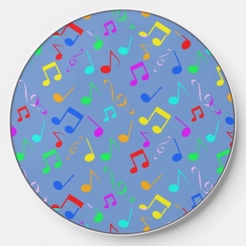 Colorful Musical Notes Design Wireless Charger