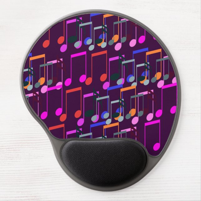 Colorful Musical Notes Gel Mouse Pad (Front)