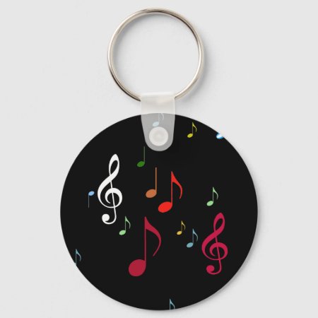 Colorful Musical Notes Keychain