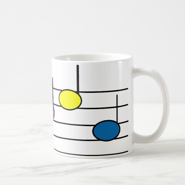 Colorful Musical Notes Modern Pattern Coffee Mug (Right)
