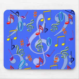 Colorful Musical Notes Mousepad II