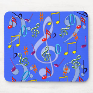 Colorful Musical Notes Mousepad II
