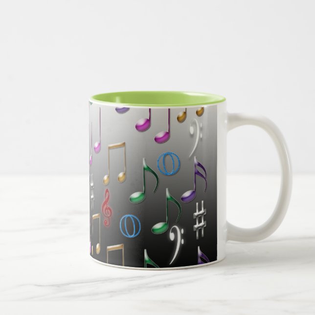 Colorful musical notes mug (Right)