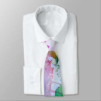 Colorful Musical Notes Music Design Necktie by MyBindery at Zazzle
