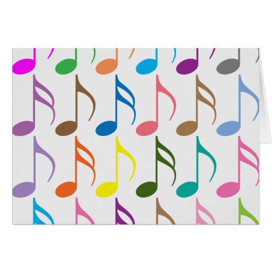 Colorful musical notes pattern (Front Horizontal)