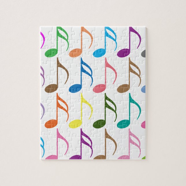 Colorful musical notes pattern jigsaw puzzle (Vertical)
