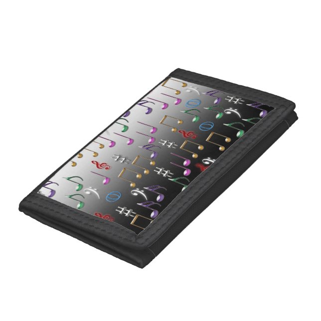 Colorful musical notes pattern wallet (Bottom)