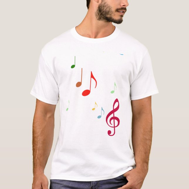 Colorful Musical Notes T-Shirt (Front)