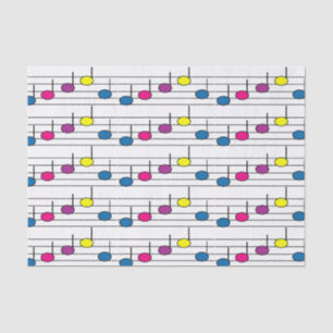 Colorful Musical Notes Tissue Paper