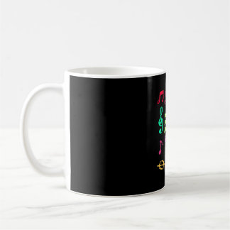 Colorful Musical Notesymbol Music Teacher And Coffee Mug