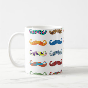 Colorful Mustaches Coffee Mug