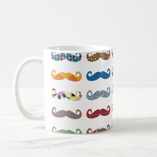 Colorful Mustaches Coffee Mug