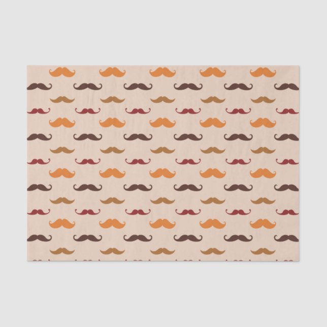 Colorful Mustaches   Tissue Paper (Front)