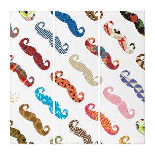 Colorful Mustaches Triptych