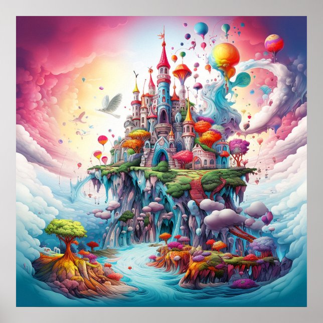 Colorful mysterious nature fantasy land poster (Front)
