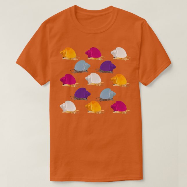 Colorful Mystery Snails T-Shirt (Design Front)