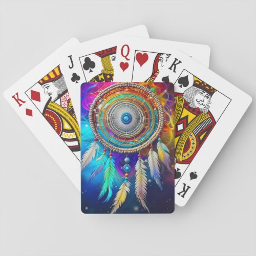 Colorful Mystical Dreamcatcher   Playing Cards