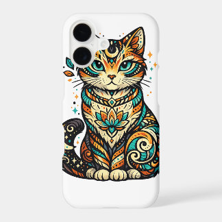 Colorful Mystical Mandala Cat iPhone Case