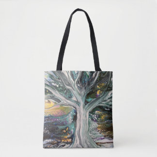 Colorful Mystical Tree Tote Bag