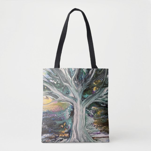 Colorful Mystical Tree Tote Bag (Front)