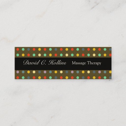 Customizable Personal Care Colorful N Dotted Business Card Template