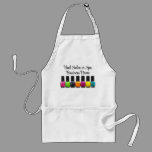 Colorful Nail Polish Bottles, Nail Salon Adult Apron