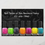 Colorful Nail Polish Bottles, Nail Salon Flyer