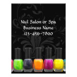 Colorful Nail Polish Bottles, Nail Salon Flyer