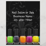 Colorful Nail Polish Bottles, Nail Salon Flyer