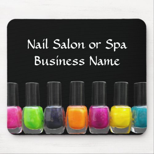 Colorful Nail Polish Bottles Nail Salon Mouse Pad