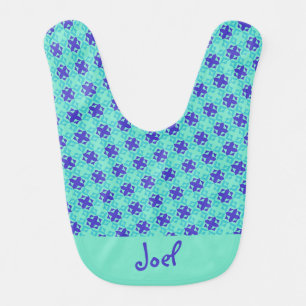 Colorful Name Modern Personalized Baby Bib