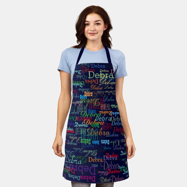 Colorful Name Pattern Apron (Worn)