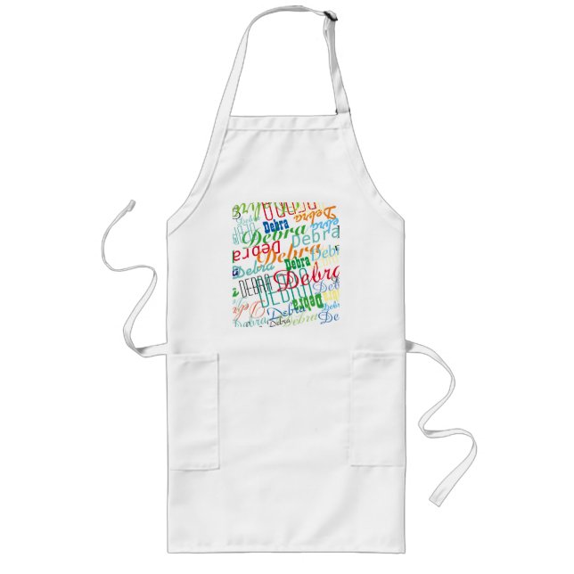colorful names long apron (Front)