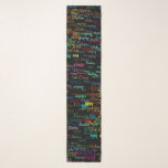 colorful names pattern on black scarf<br><div class="desc">A pattern of colorful names (your own personalized name) on black scarf</div>