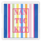 Colorful Nantucket Striped Acrylic Tray