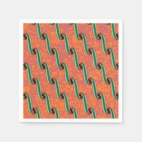 Colorful Napkin with African fabric pattern