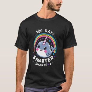 Colorful Narwhal Magical 100 Days Milestone Celebr T-Shirt