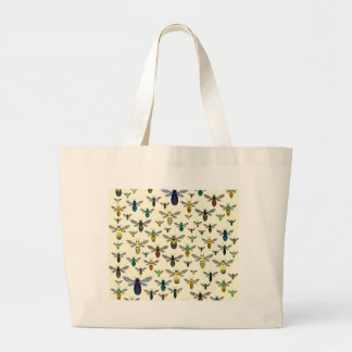 Colorful Native Bees Large Tote Bag