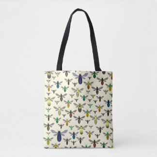 Colorful Native Bees Tote Bag