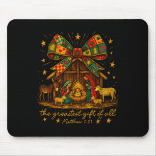 Colorful Nativity – Greatest Gift Matthew 1_21  Mouse Pad