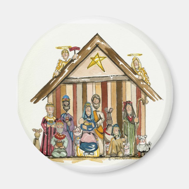 colorful nativity magnet (Front)