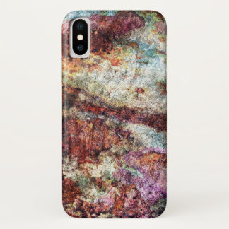 Colorful Natural Stone Rust Blue Pink iPhone X Case