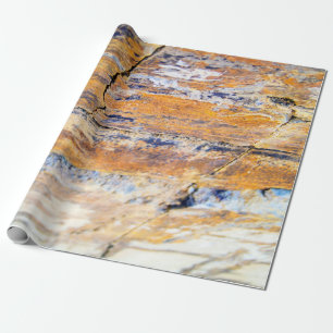 Colorful natural stone wall pattern in a quarryant wrapping paper