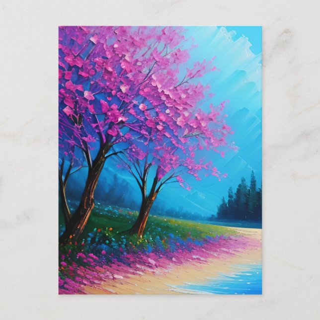 Colorful Nature Art Postcard (Front)